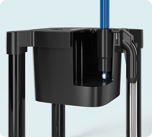 pH sensor tip seated at the bottom of the housing
