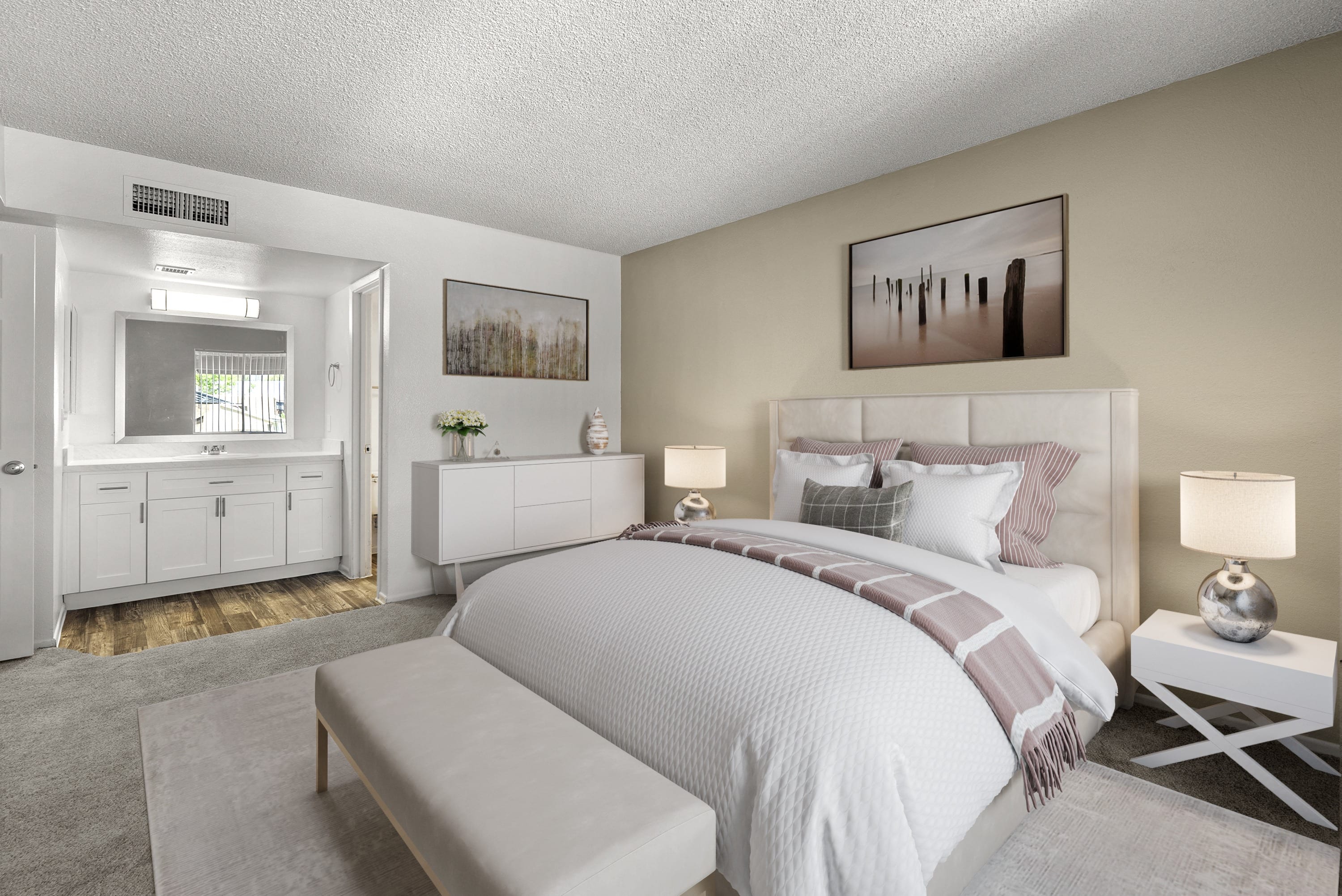 Bedroom with bed and decor