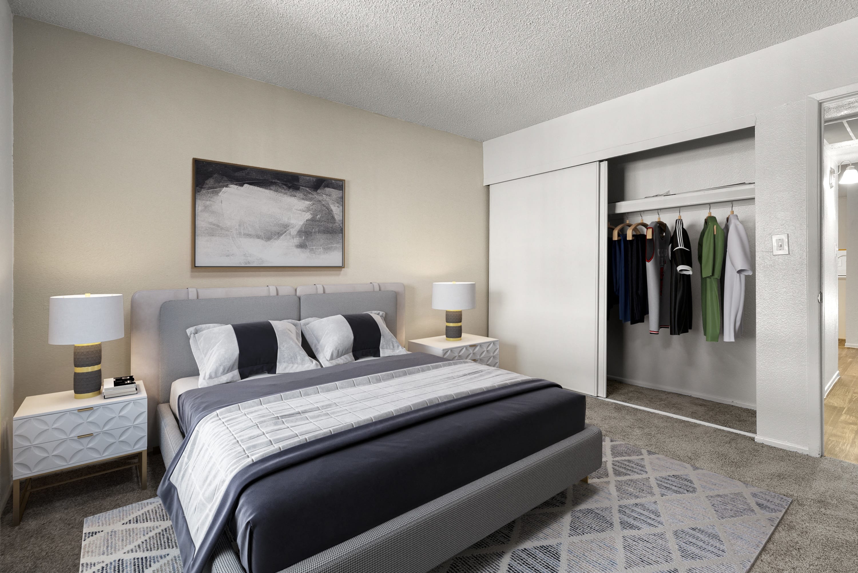 Bedroom with bed and decor