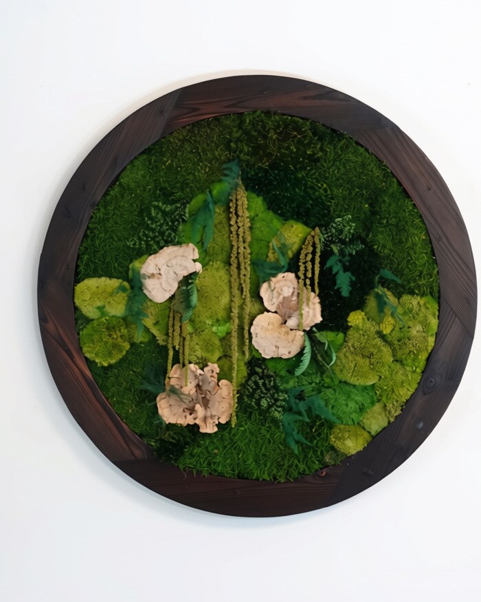 Moss Art & Charred Custom Round Masterpiece