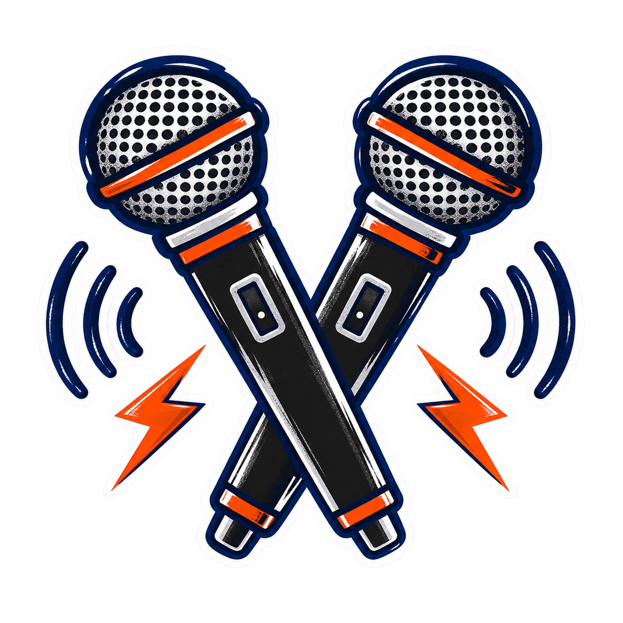 Crossed microphones icon