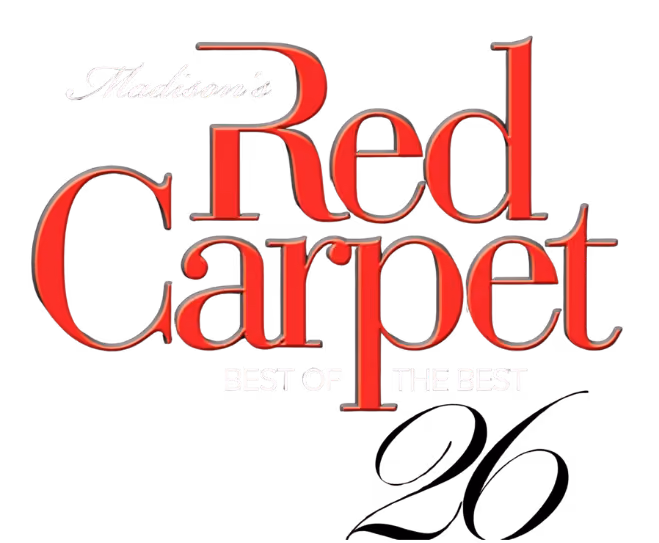 Logo with text Madison's Red Carpet in large red letters and the tagline Best of the Best beneath.