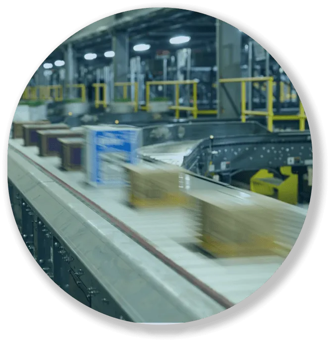 DMW&H material handling automation system inside a distribution center