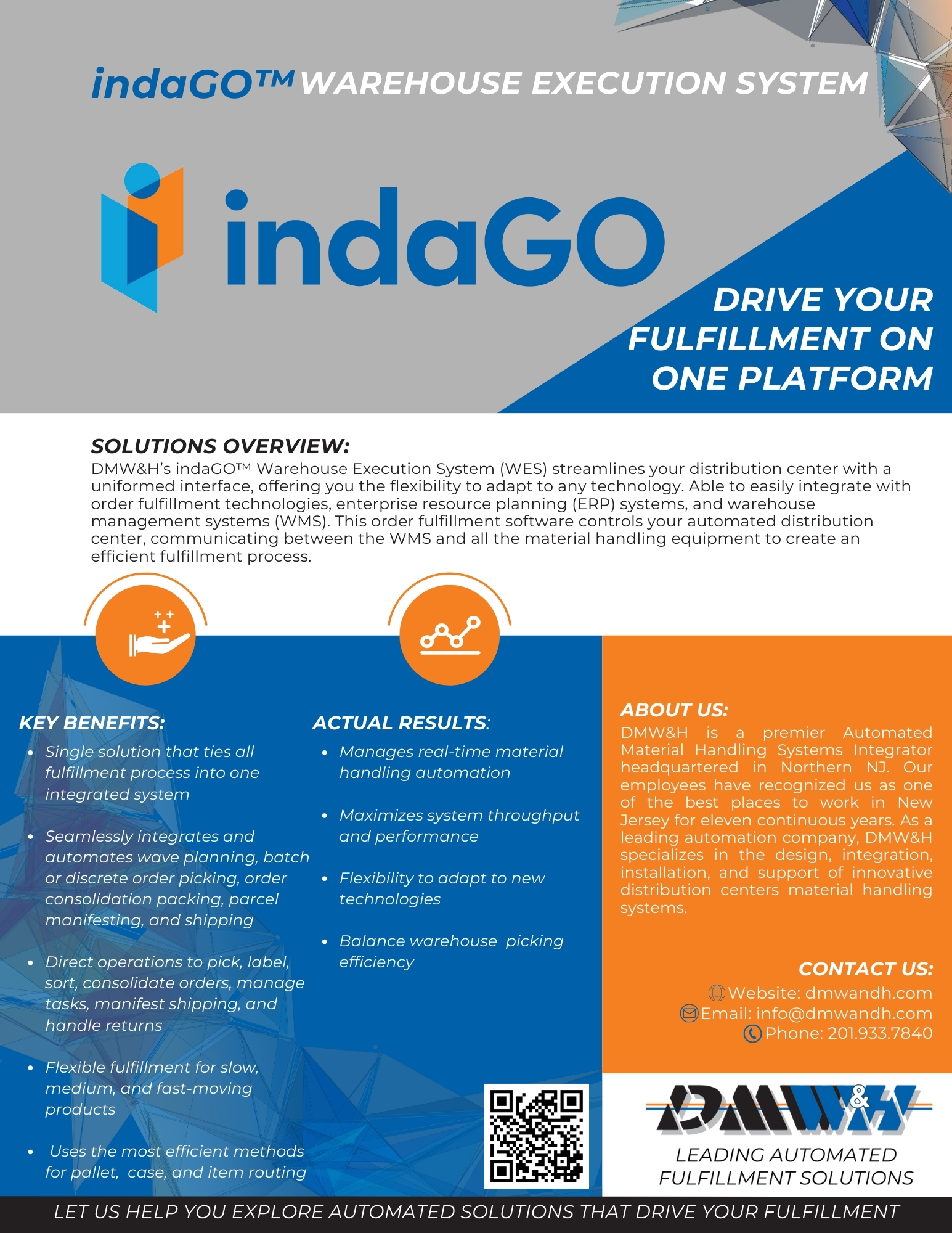 indaGO™ warehouse execution software brochure cover