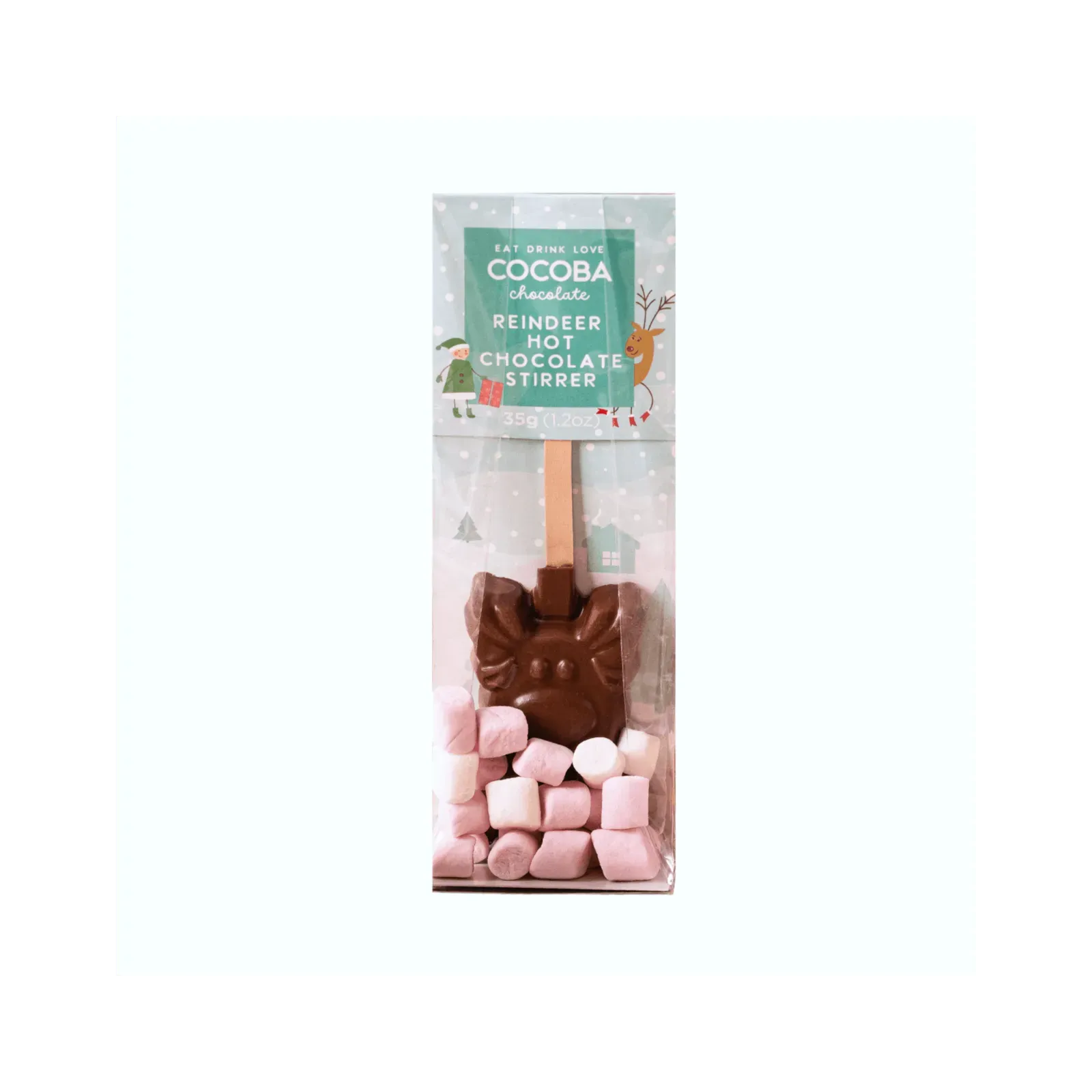 Cocoba Milk Chocolate Reindeer Stirrer