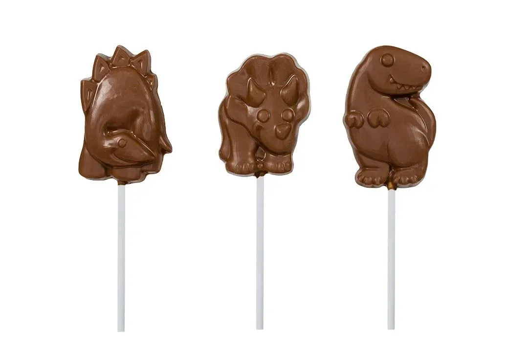 Cocoba Milk Chocolate Dinosaur Lollipops
