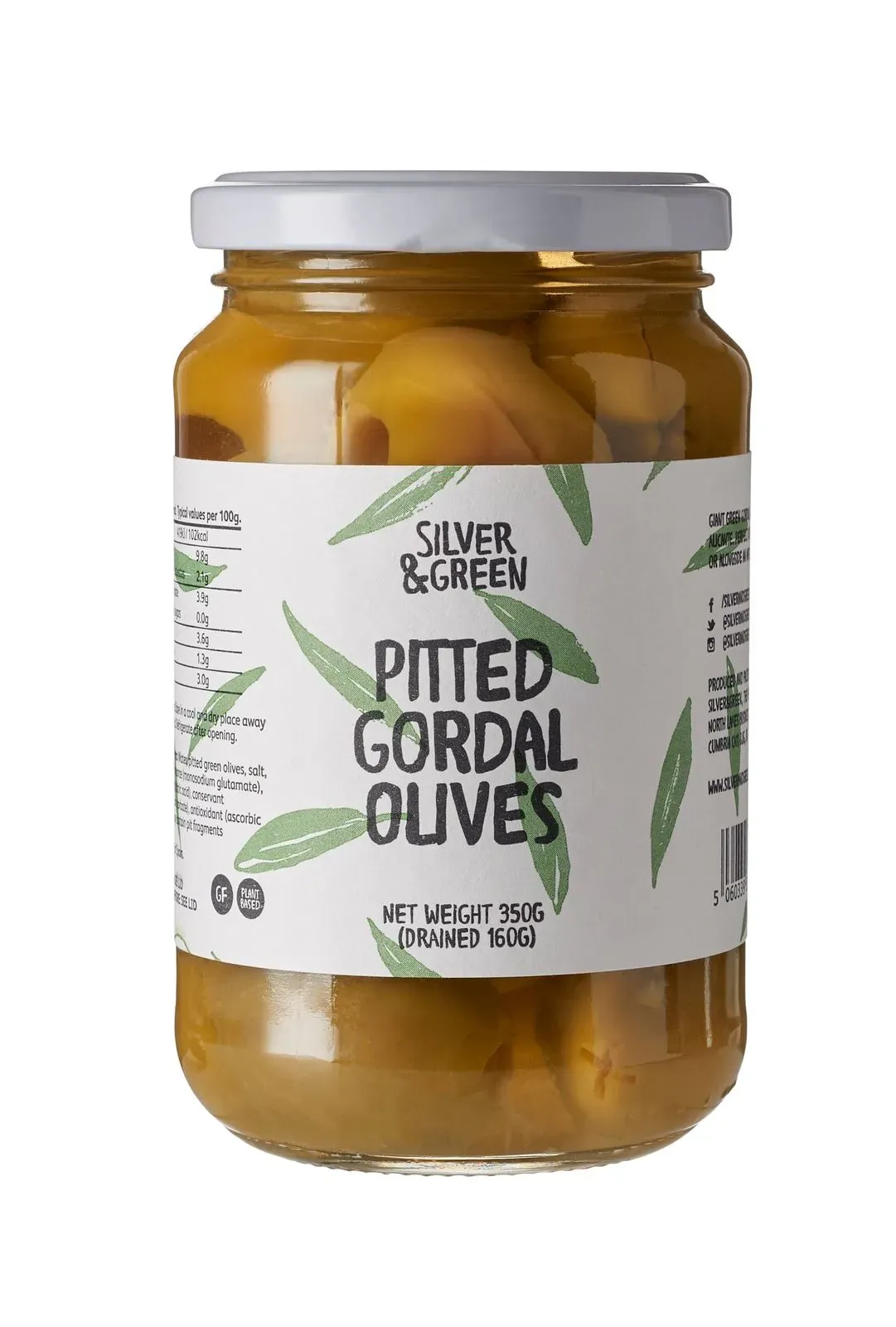 Silver & Green Pitted Gordal Olives