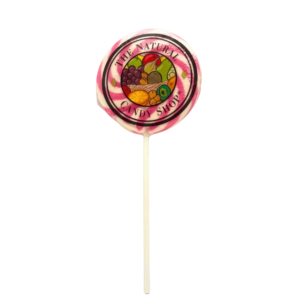Natural Candy Co. Natural Twirl Lollipop, Strawberry