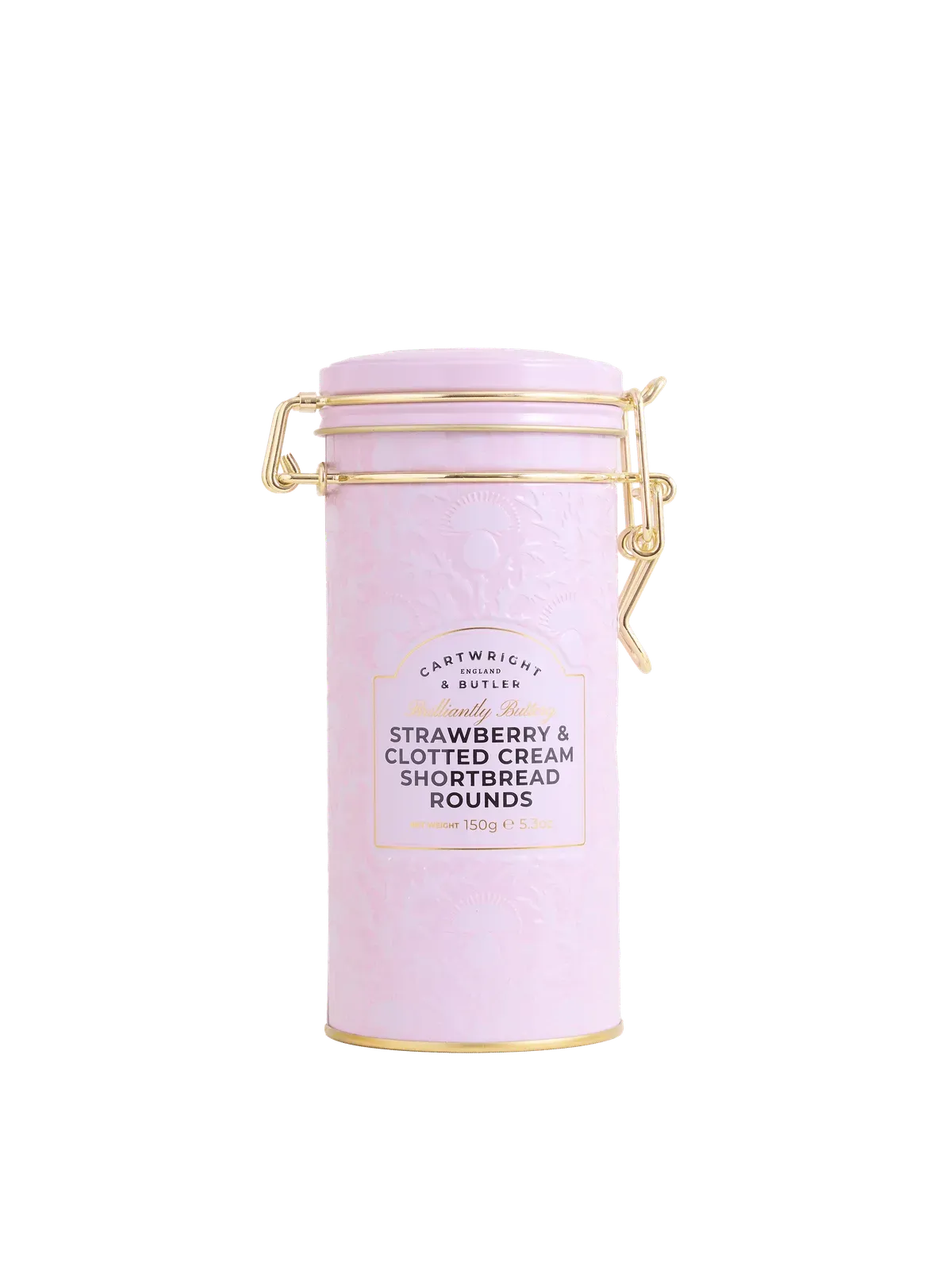 Cartwright & Butler Strawberry & Clotted Cream Shortbread Rounds Tin