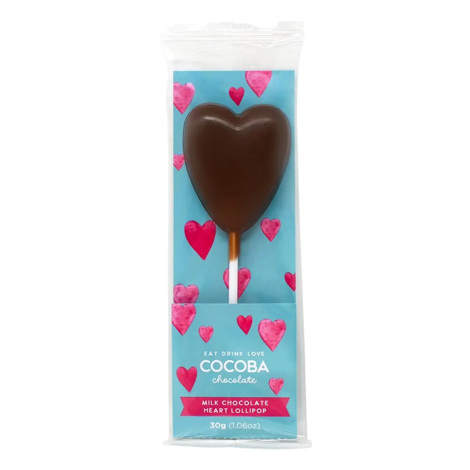Cocoba Milk Chocolate Heart Lollipop