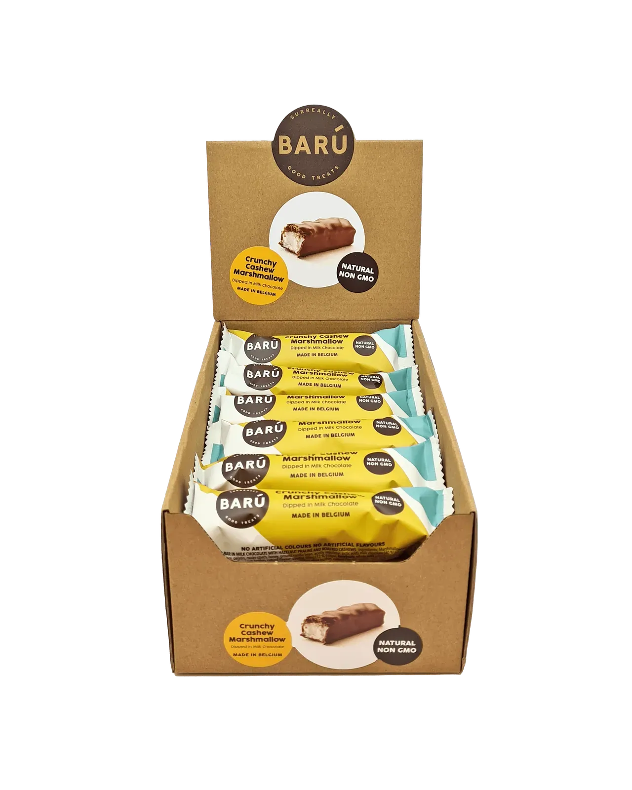 Baru Milk Chocolate Marshmallow Bar with Crunchy Hazelnut Crispy