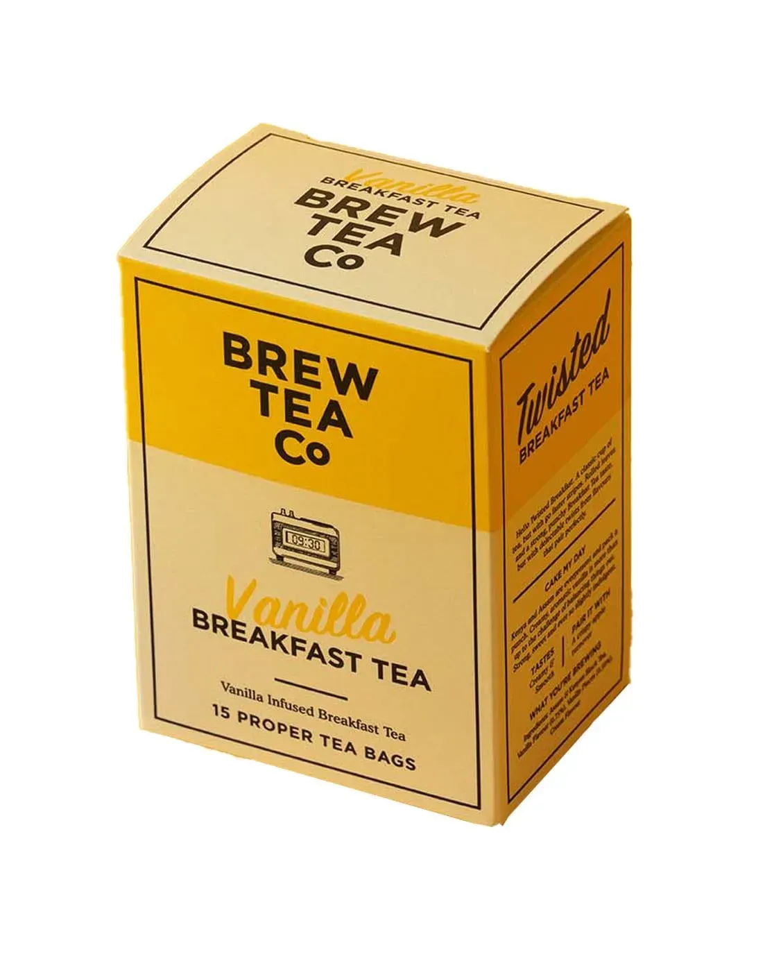 Brew Tea Co. Vanilla Breakfast Tea - 15 Proper Tea Bags