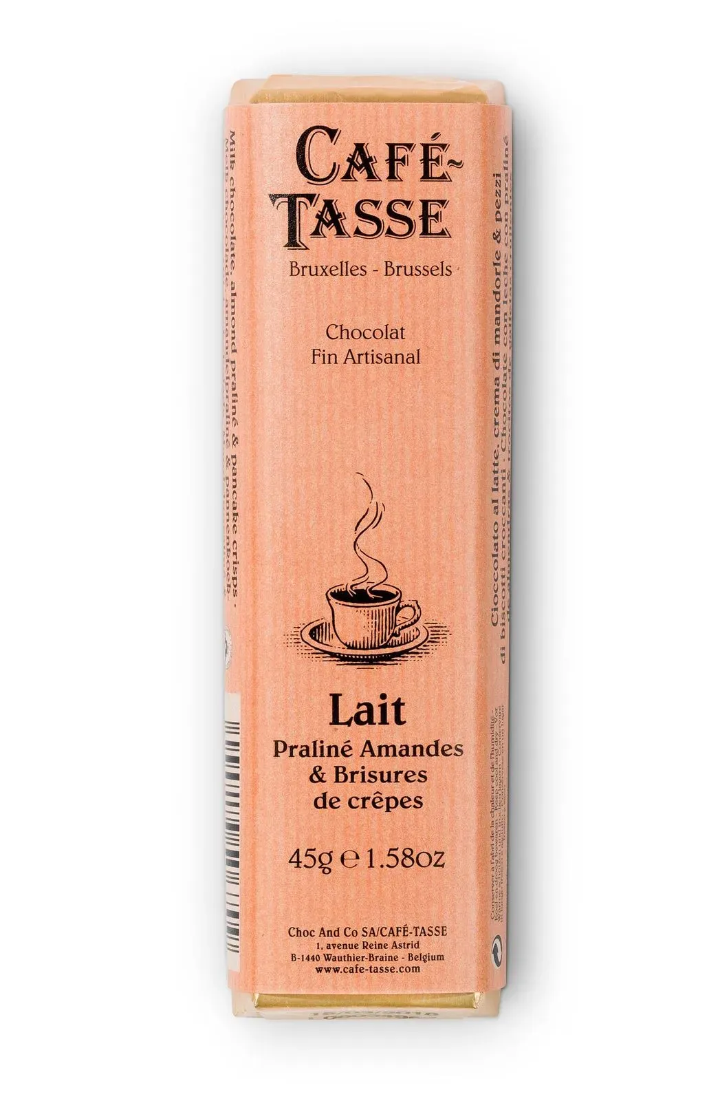 Cafe Tasse Milk Chocolate with Praline and Crepe