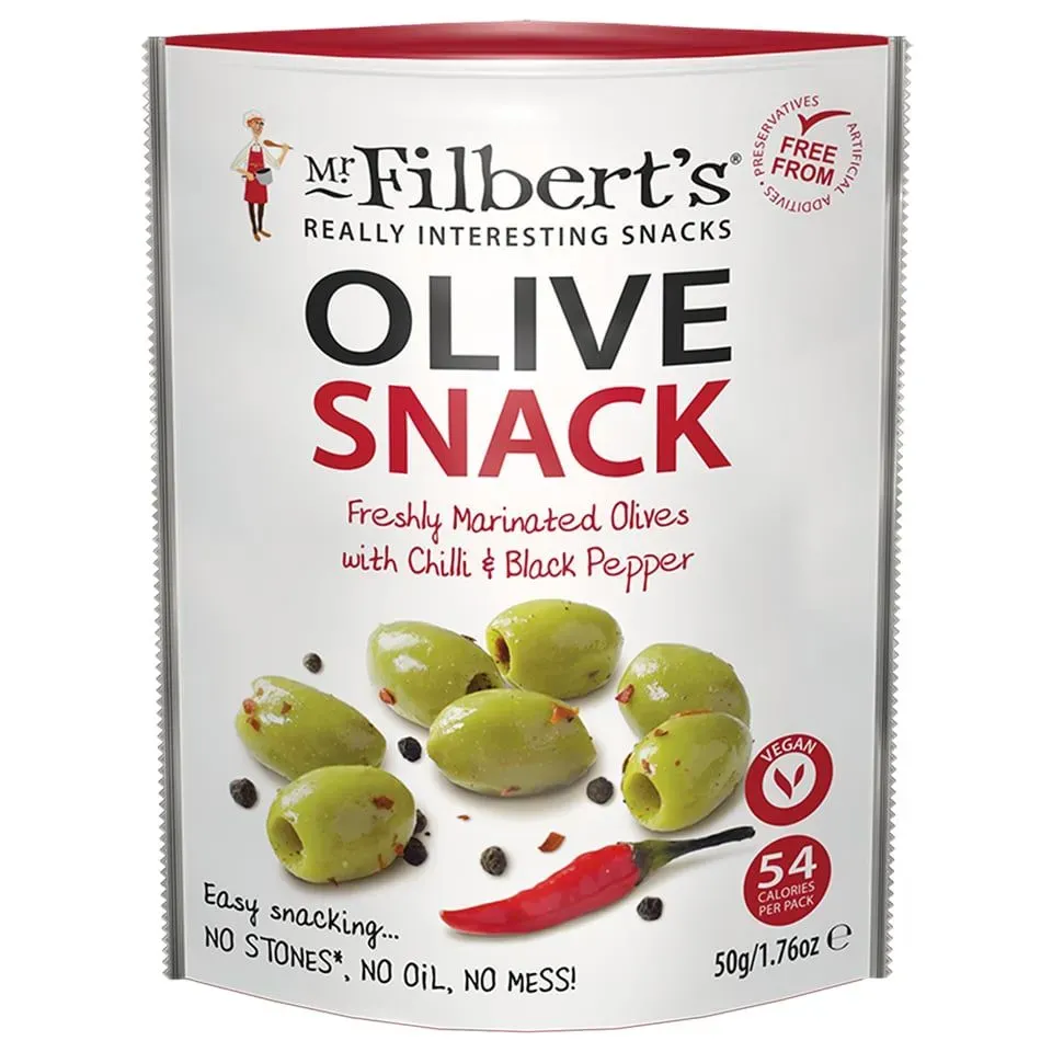 Mr. Filbert's Green Olives with Chilli & Black Pepper