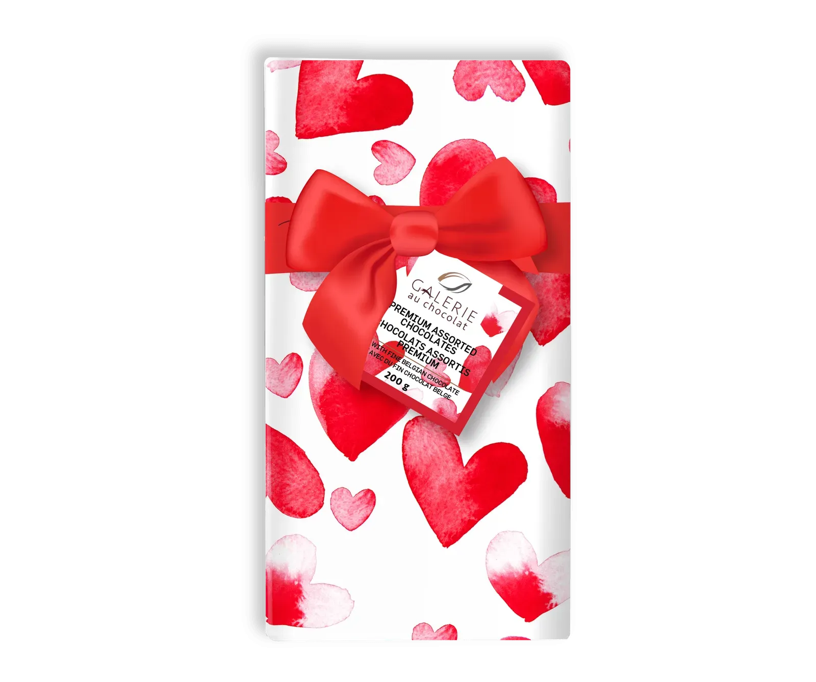 Galerie au Chocolat Valentines Wrapped Gift Box of Assorted Caramels