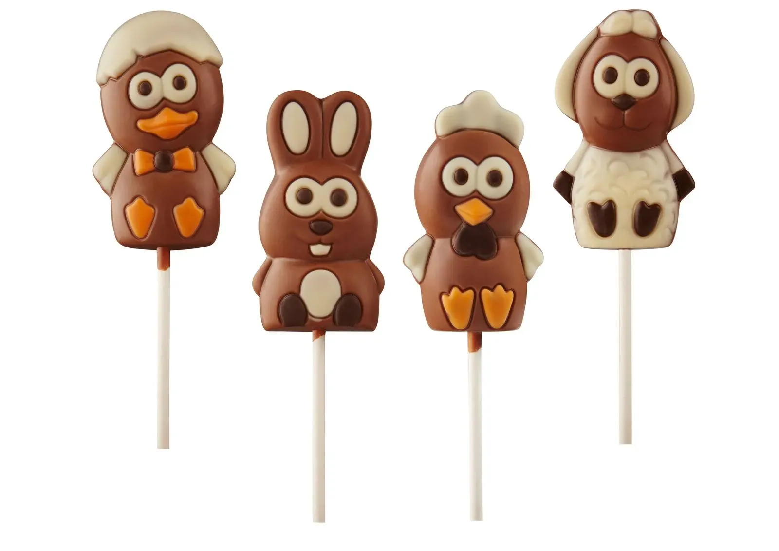 Ickx Chocolate Easter Lollipops - Duck/Bunny/Sheep/Chicken