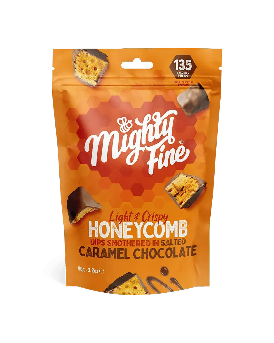 Mighty Fine Salted Caramel Honeycomb Dips