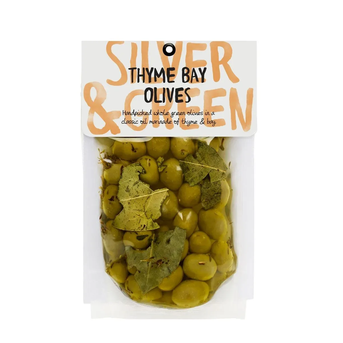 Silver & Green Thyme Bay Green Olives