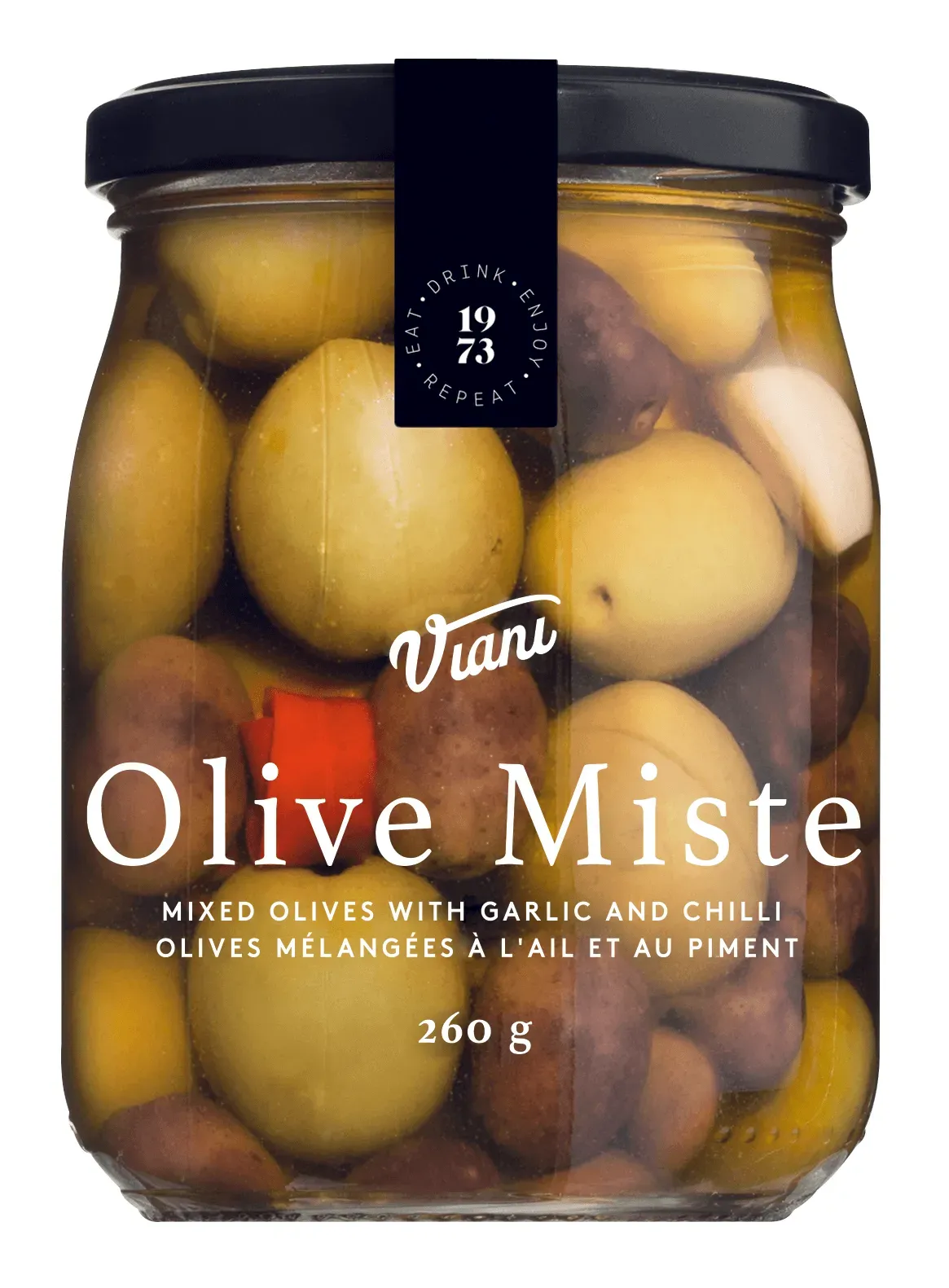 Viani Mixed Olives with Garlic and Chilli