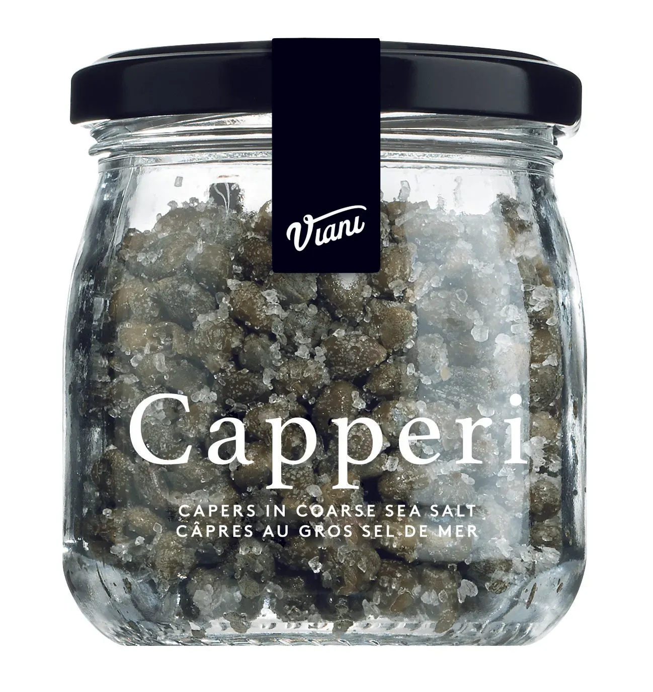 Viani Capers in Coarse Sea Salt