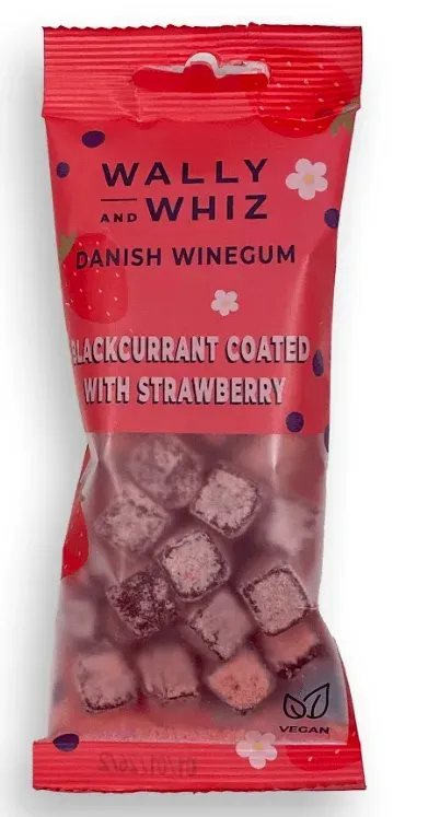 Wally & Whiz Blackcurrant Winegum with Strawberry Dust Pouch