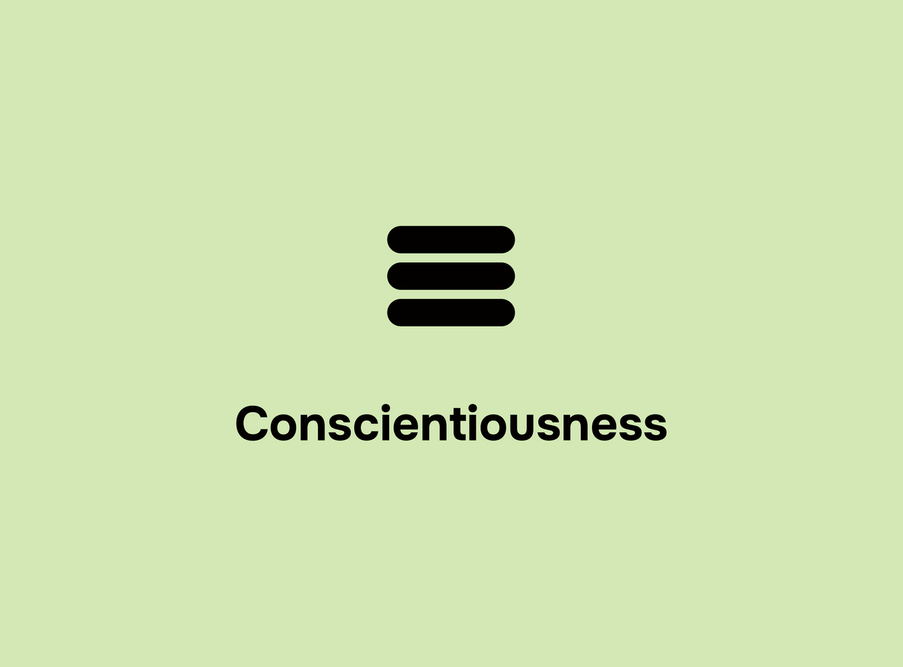Conscientiousness trait icon