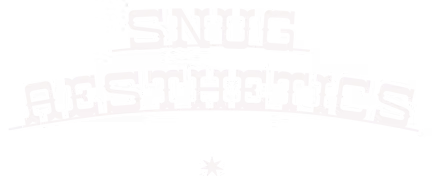 White text logo reading 'SNUG AESTHETICS' on a black background.