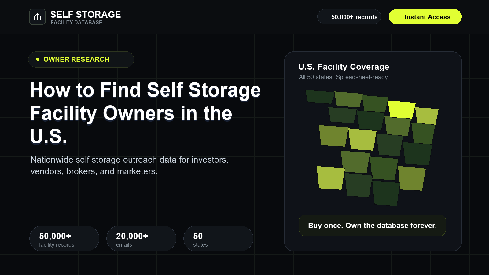 How to Find Self Storage Facility Owners in the U.S.