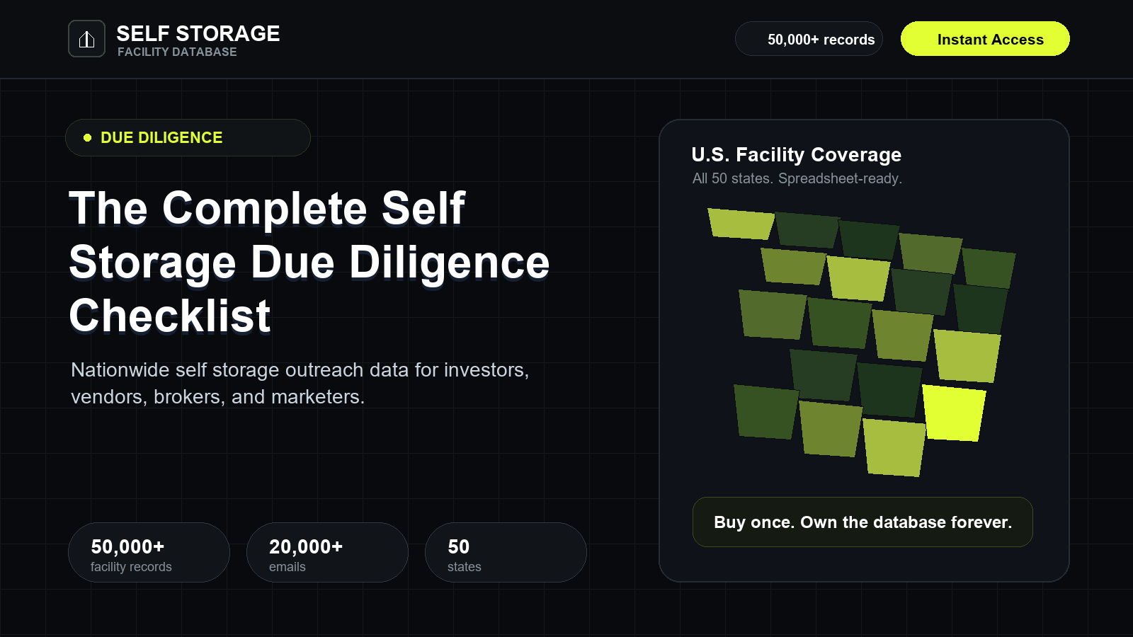 The Complete Self Storage Due Diligence Checklist