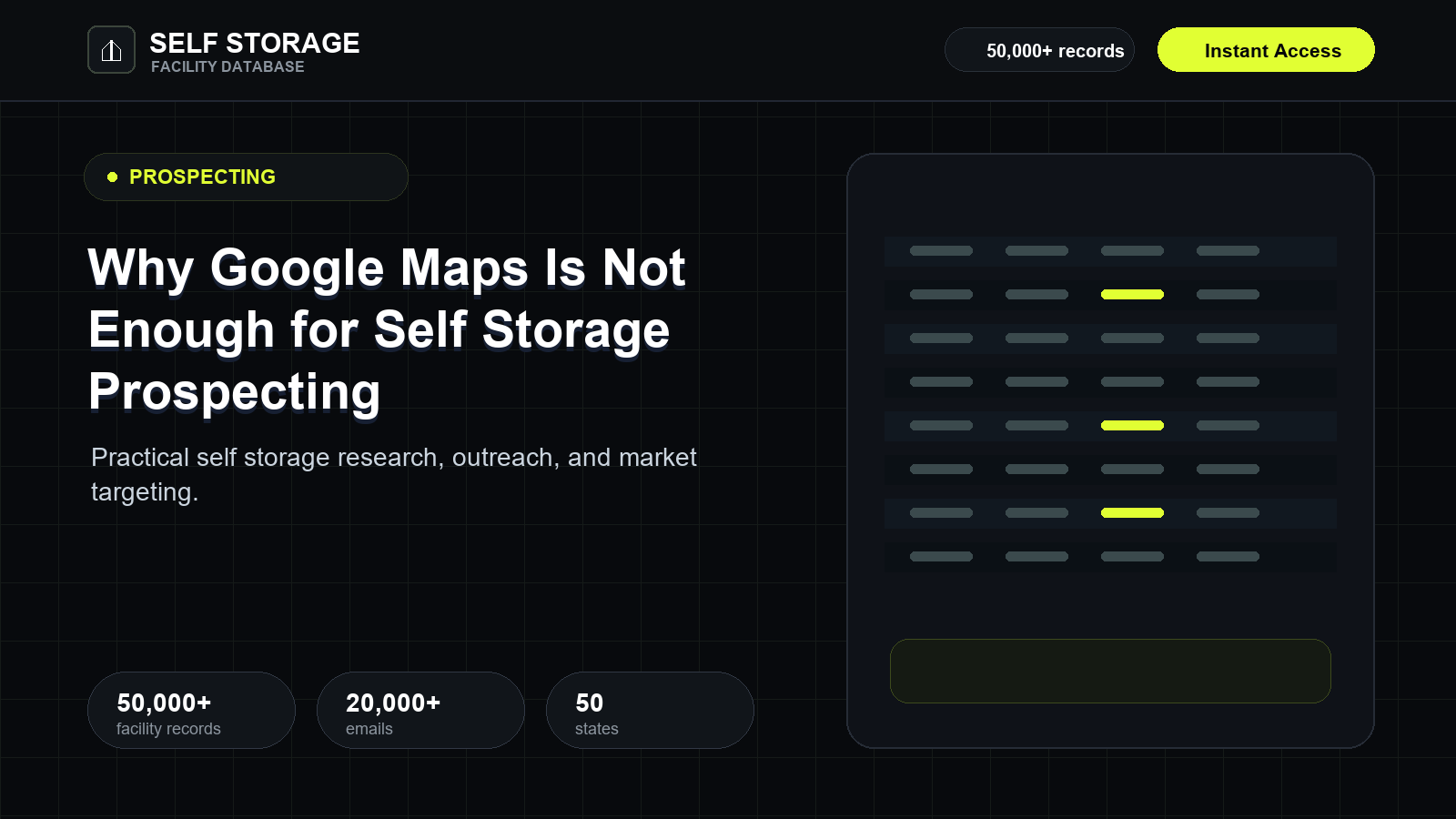 Why Google Maps Is Not Enough for Self Storage Prospecting