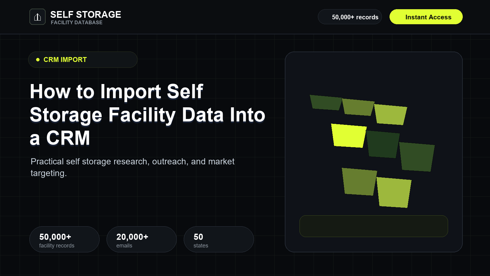 How to Import Self Storage Facility Data Into a CRM