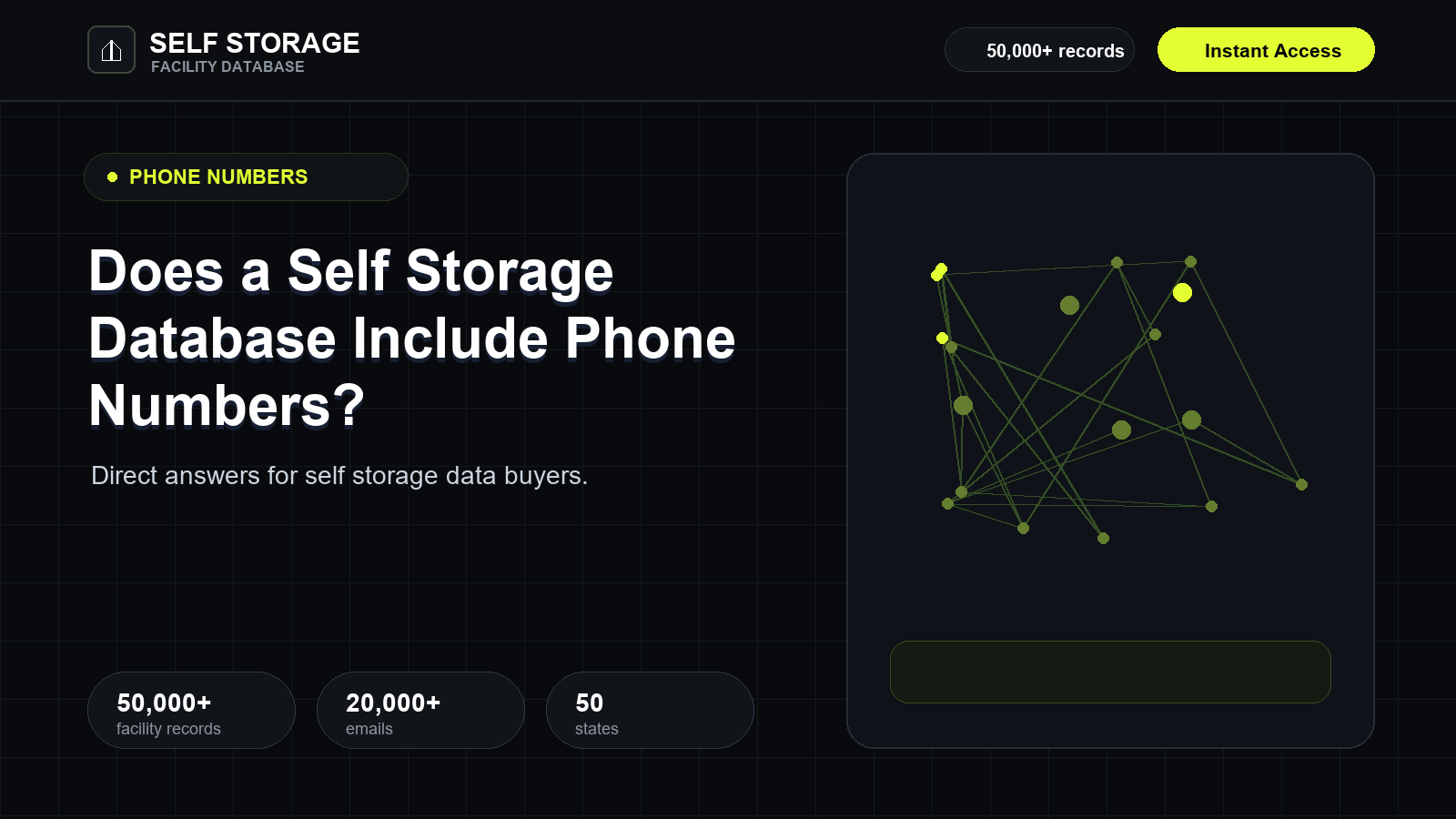 Does a Self Storage Database Include Phone Numbers?