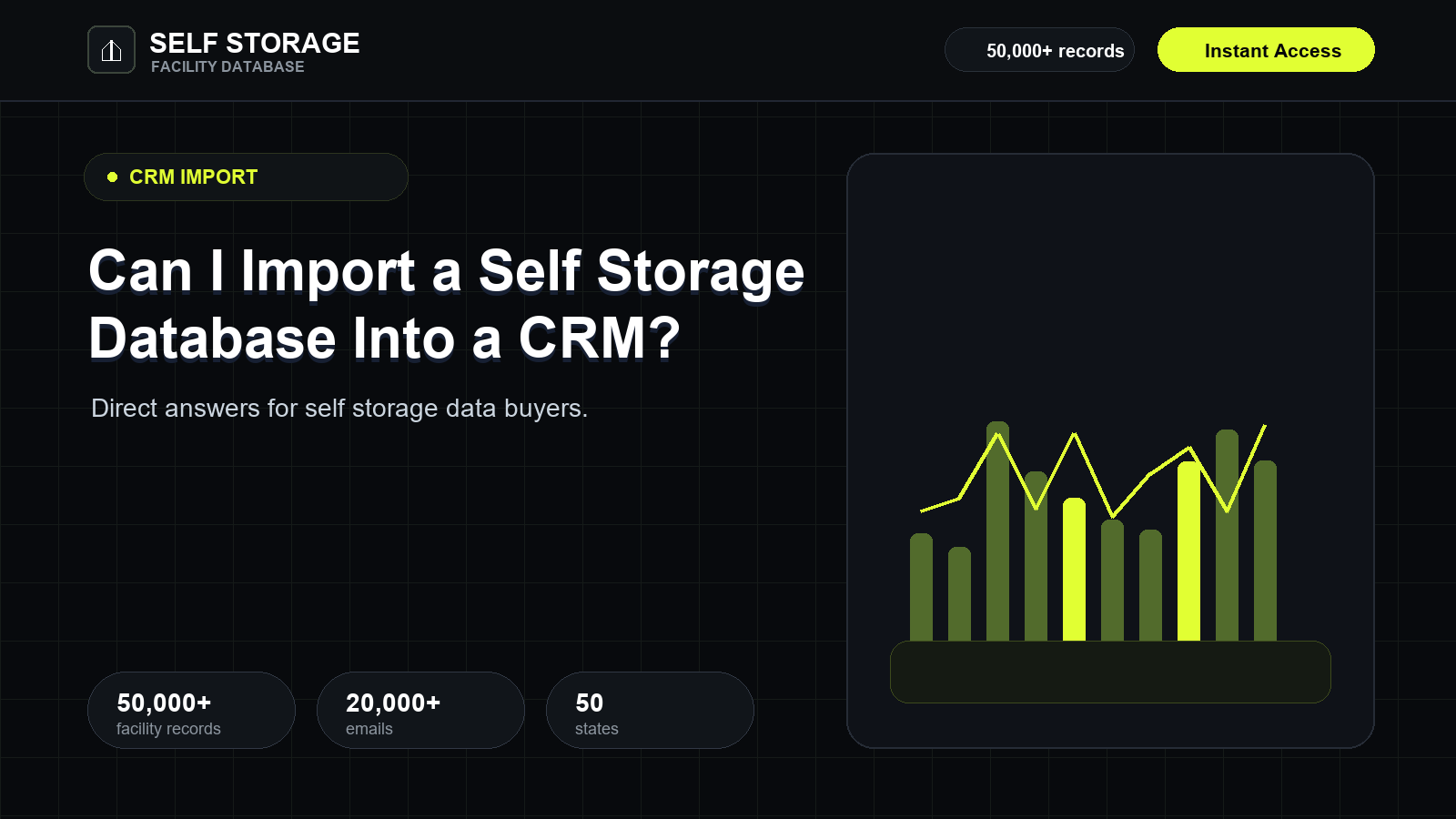 Can I Import a Self Storage Database Into a CRM?