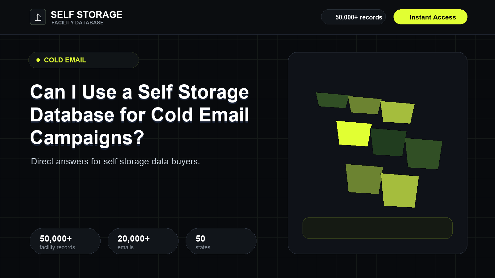 Can I Use a Self Storage Database for Cold Email Campaigns?