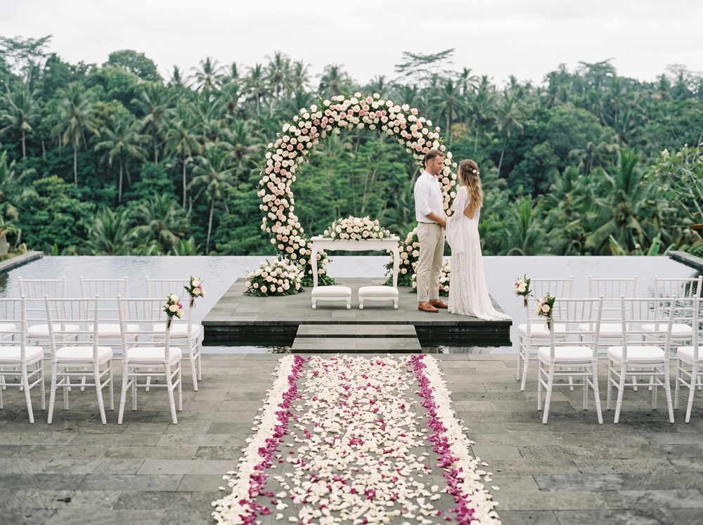 Jungle wedding setting in Bali