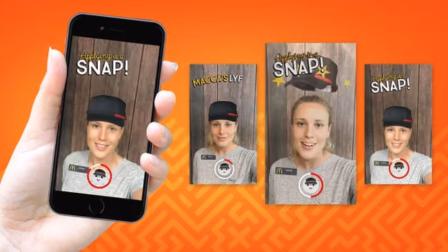 McDonalds Snapchat application