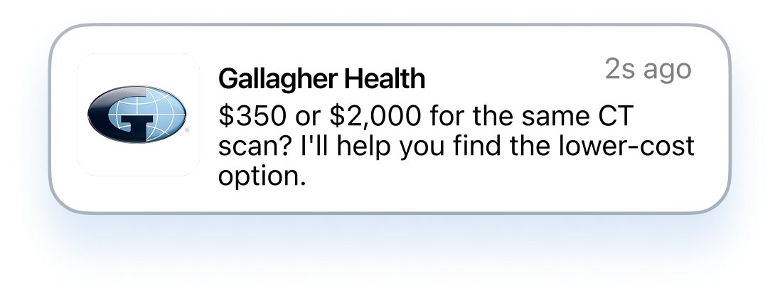 CT scan cost notification