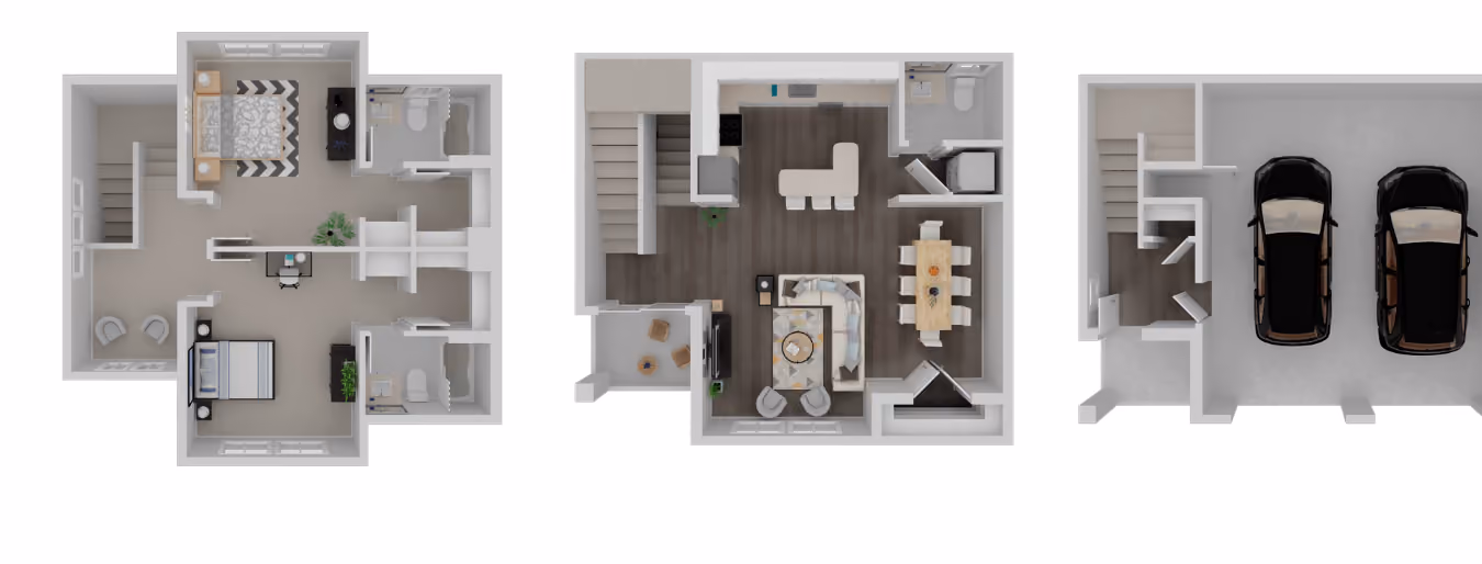 2 bedroom, 2.5 bath