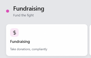 Fundraising module