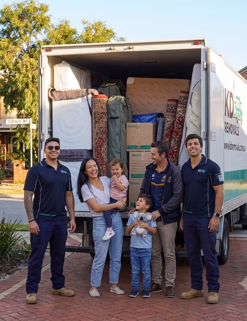 KD Removals crew loading furniture into the truck