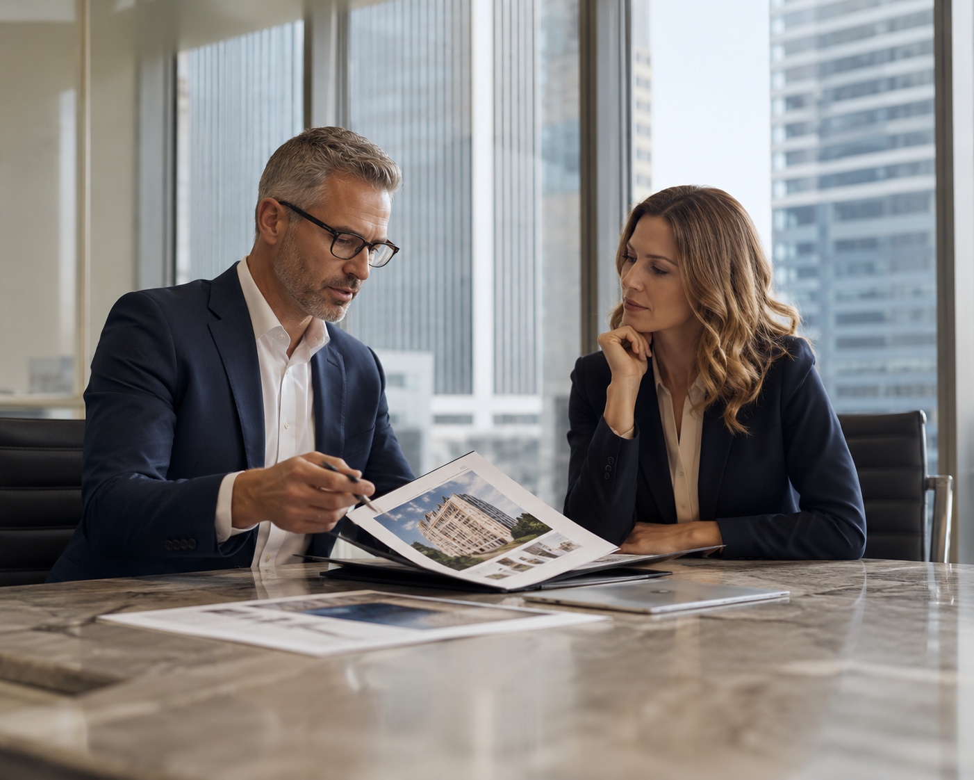 Commercial real estate documents representing a 1031 exchange and DST investment strategy.
