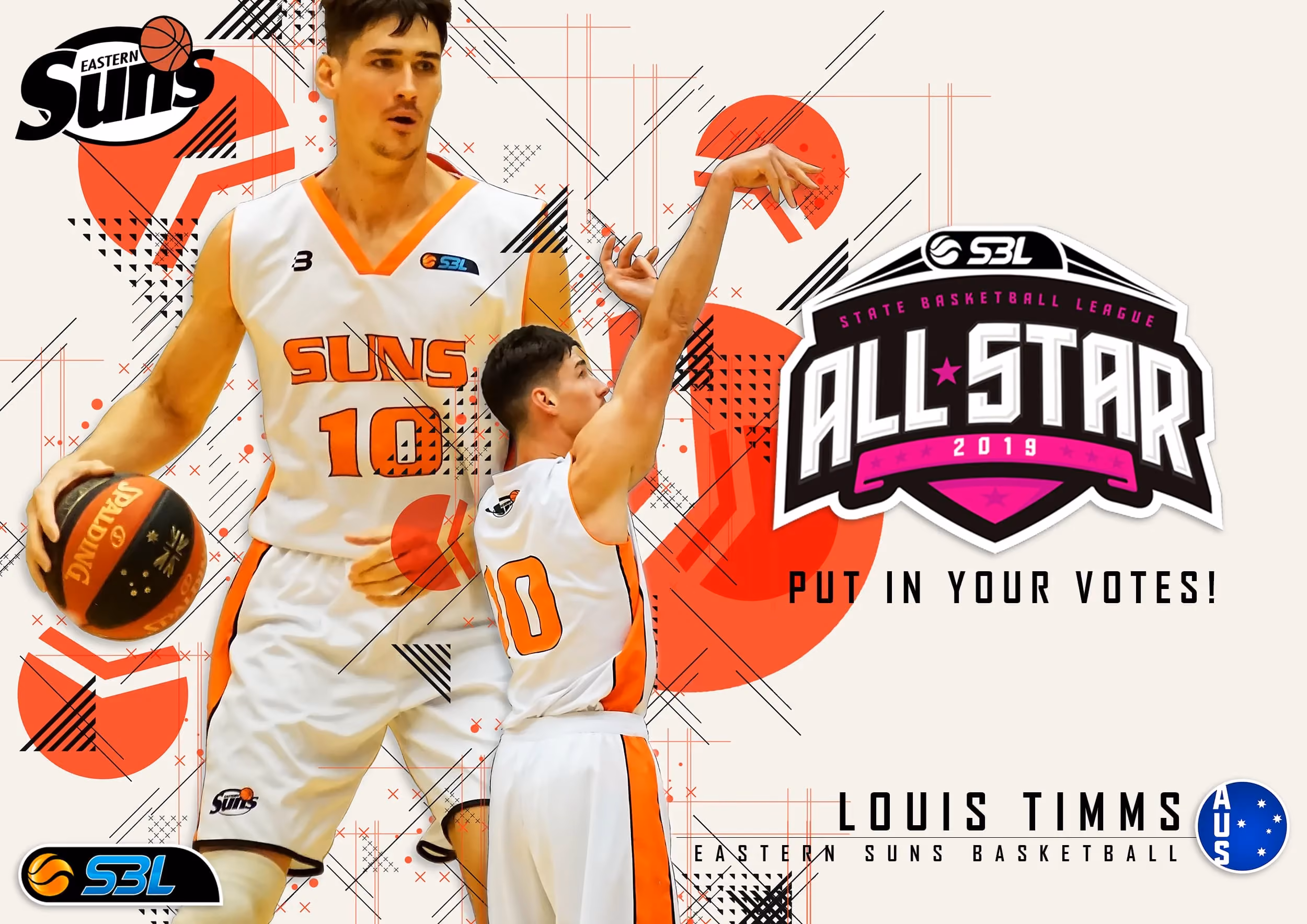 Louis Timms All-Star poster for the Kalamunda Eastern Suns