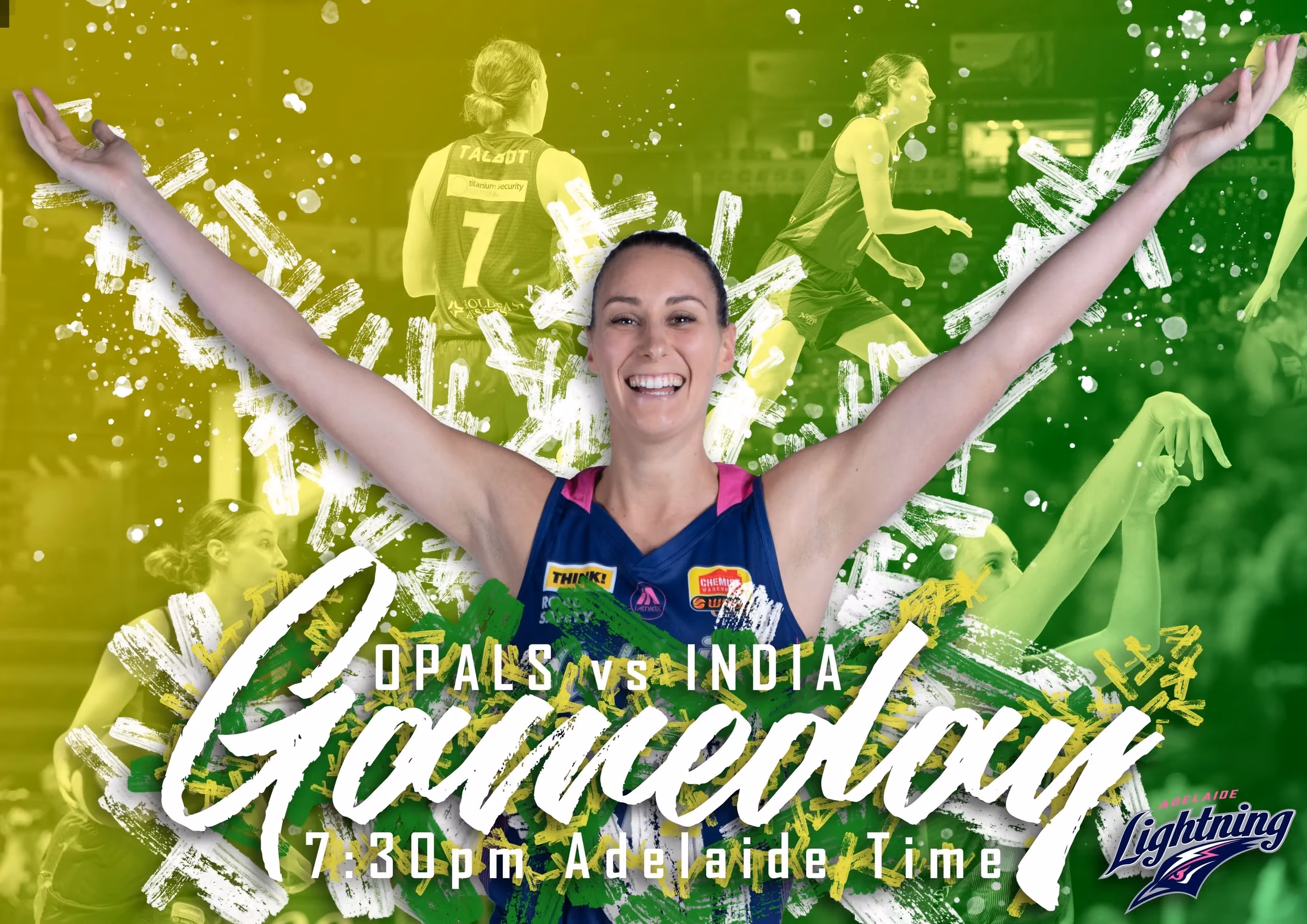 Steph Talbot game day graphic for Adelaide Lightning