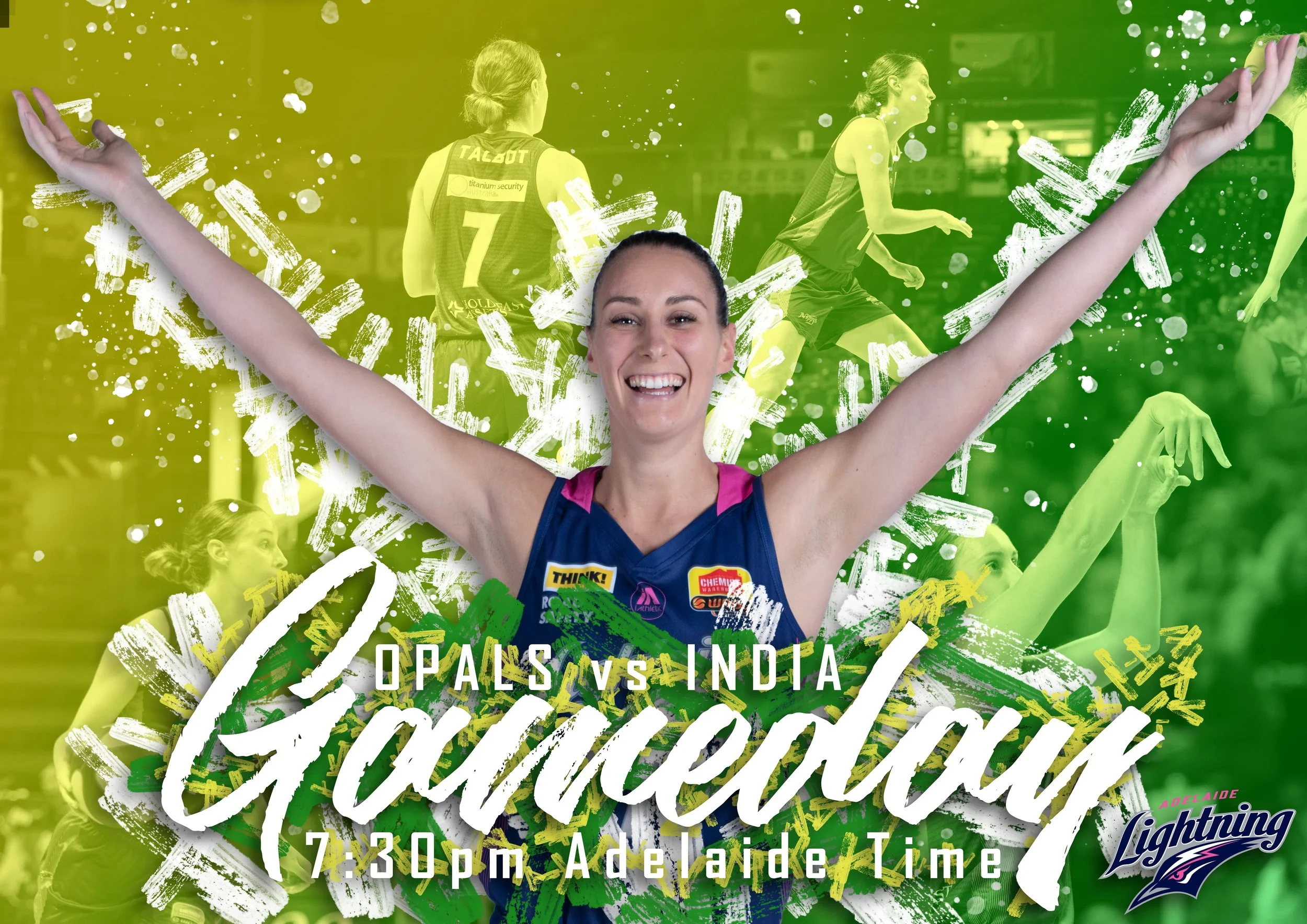 Steph Talbot game day graphic for Adelaide Lightning