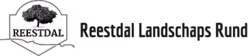 Reestdal logo featuring a curved landscape with hills and a tree above the text.
