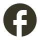 Facebook icon showing a white lowercase 'f' on a black circle background.