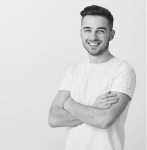 Man folding hands - Residence O - A Scaleable Real Estate Webflow Template