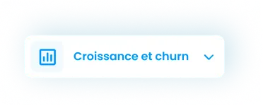 Tableau de bord SaaS - croissance et churn