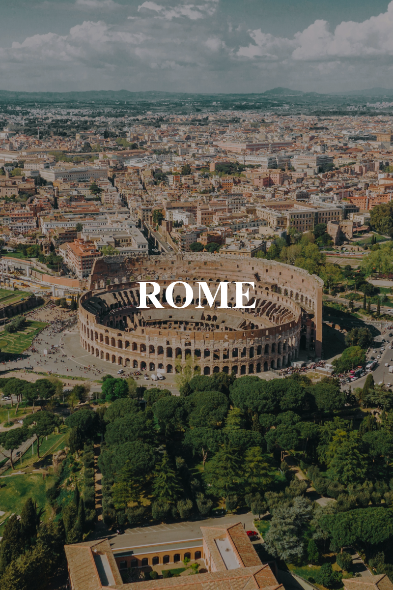 Rome city view with Colosseum