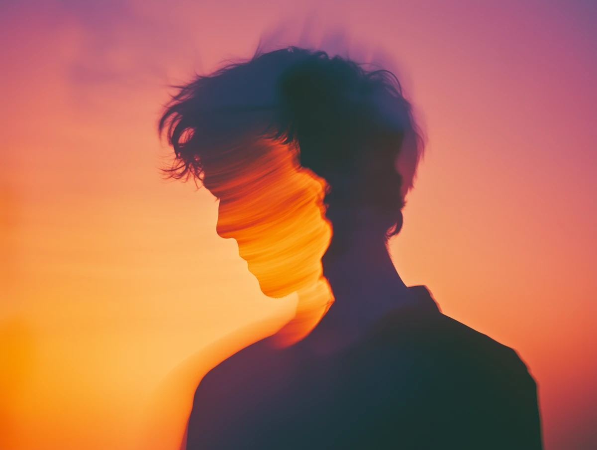 Surreal silhouette artwork with dramatic lighting